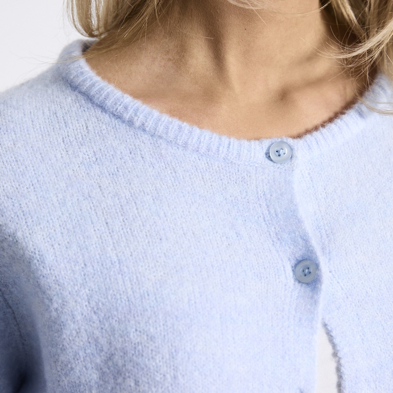 Basic knit cardigan "Audrey" Light blue